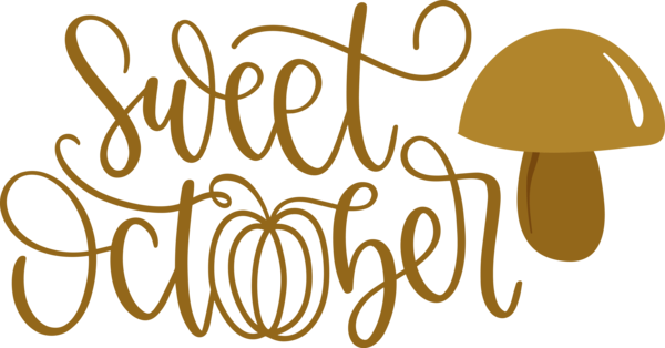 Transparent October Human Logo Calligraphy for Sweet October for October