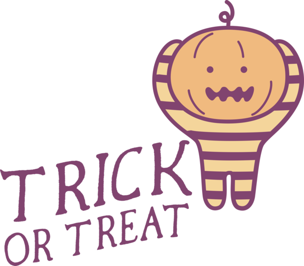 Transparent Halloween Human Logo Line for Trick Or Treat for Halloween