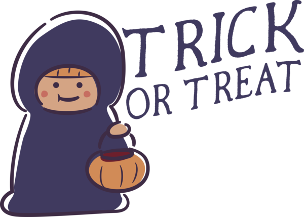 Transparent Halloween Human Cartoon Logo for Trick Or Treat for Halloween