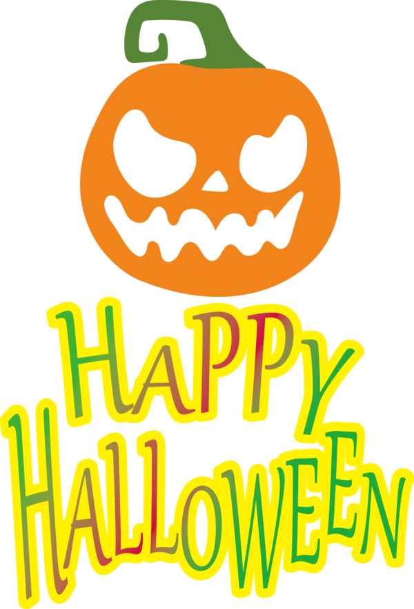 Transparent Halloween Logo Line Green for Happy Halloween for Halloween