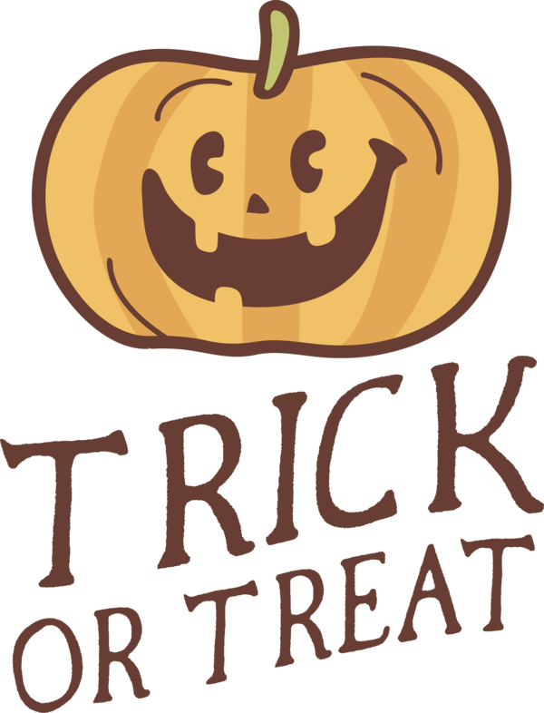 Transparent Halloween Cartoon Human Logo for Trick Or Treat for Halloween