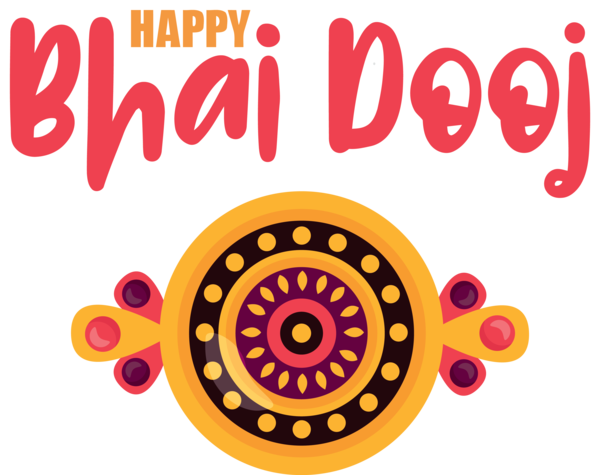 Transparent Bhai Dooj Logo Text Raksha Bandhan for Bhai Beej for Bhai Dooj