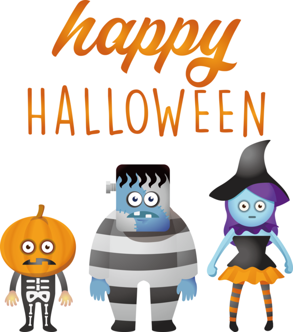 Transparent Halloween Cartoon Icon Design for Happy Halloween for Halloween