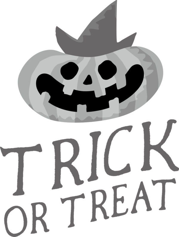Transparent Halloween Design Logo Cartoon for Trick Or Treat for Halloween