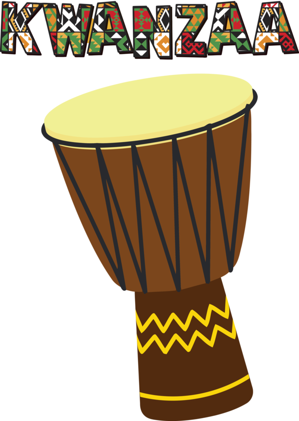 Transparent Kwanzaa Hand Drum Drum Cartoon for Happy Kwanzaa for Kwanzaa