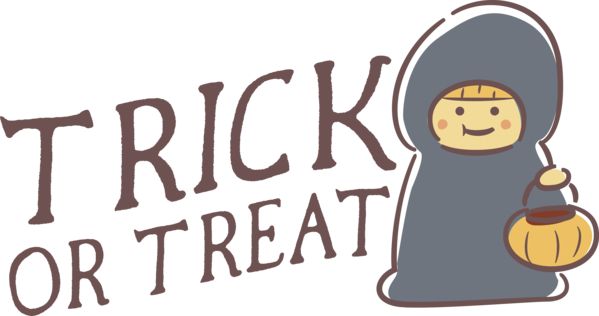 Transparent Halloween Human Logo Font for Trick Or Treat for Halloween