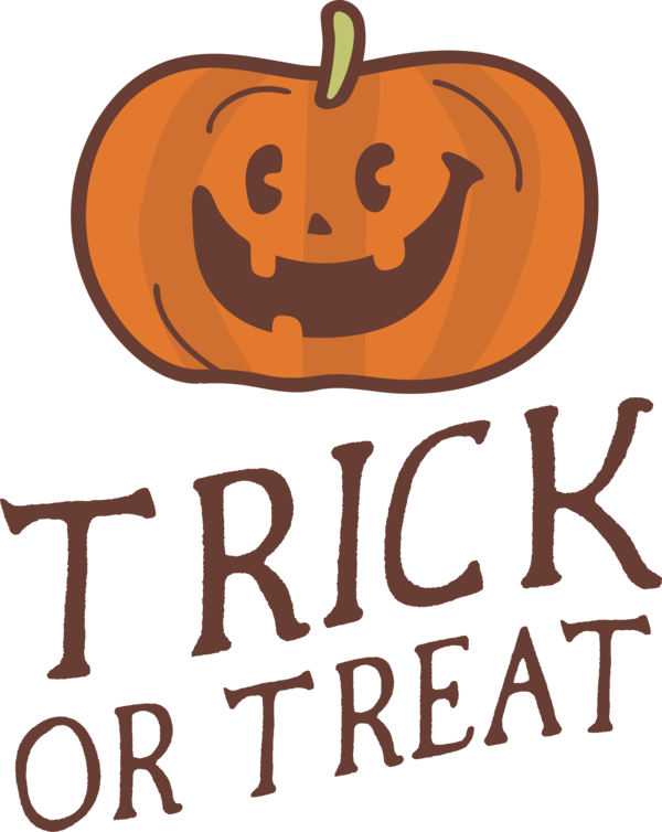 Transparent Halloween Jack-o'-lantern Trick-or-treating Logo for Trick Or Treat for Halloween