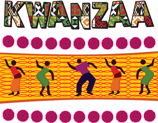 Transparent Kwanzaa Calligraphy Typography Design for Happy Kwanzaa for Kwanzaa