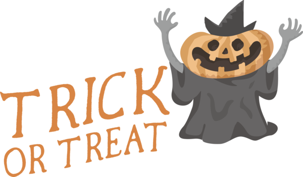 Transparent Halloween Logo Cartoon Dog for Trick Or Treat for Halloween