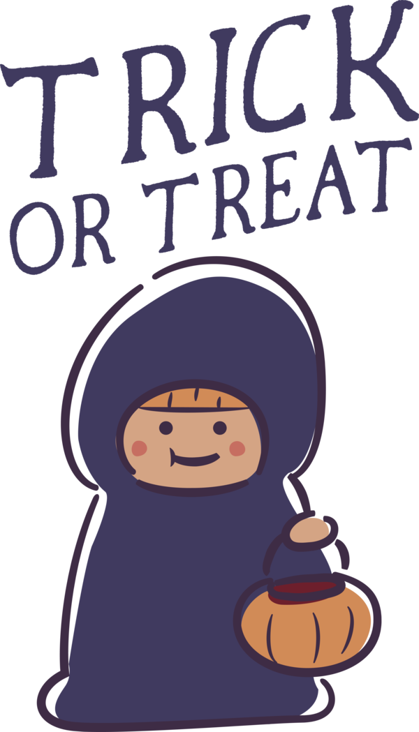 Transparent Halloween Human Cartoon Behavior for Trick Or Treat for Halloween