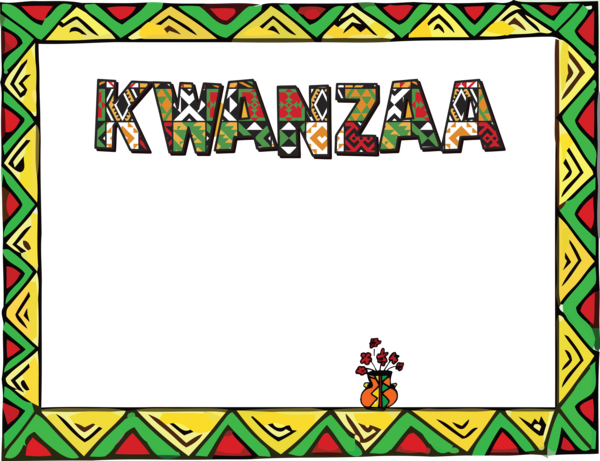 Transparent Kwanzaa Design Typography Calligraphy for Happy Kwanzaa for Kwanzaa