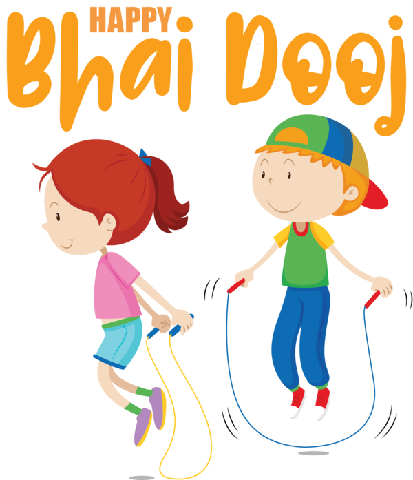Transparent Bhai Dooj Jump rope Skipping Kids Kids' Jump Rope for Bhai Beej for Bhai Dooj
