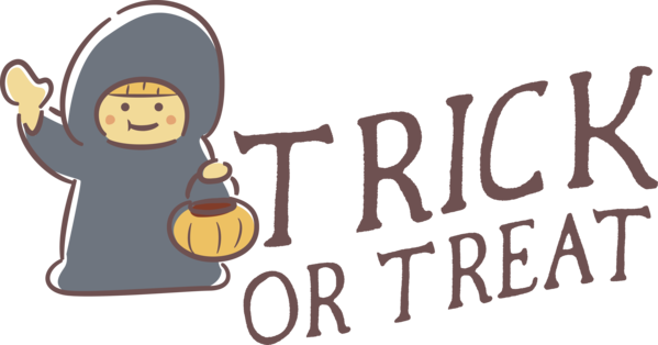 Transparent Halloween Human Logo Cartoon for Trick Or Treat for Halloween