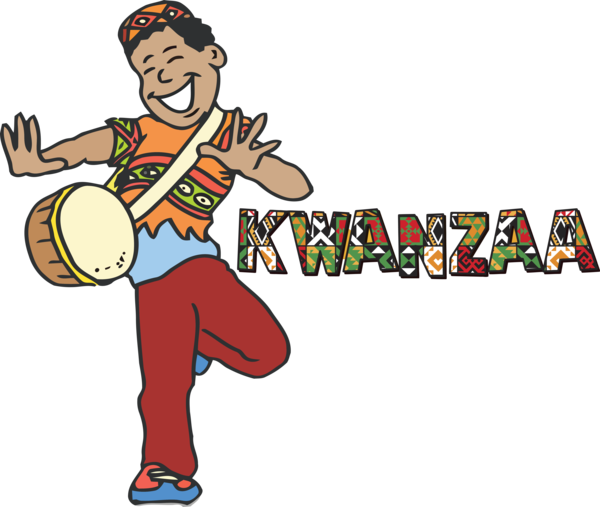 Transparent Kwanzaa Drum Cartoon Drawing for Happy Kwanzaa for Kwanzaa