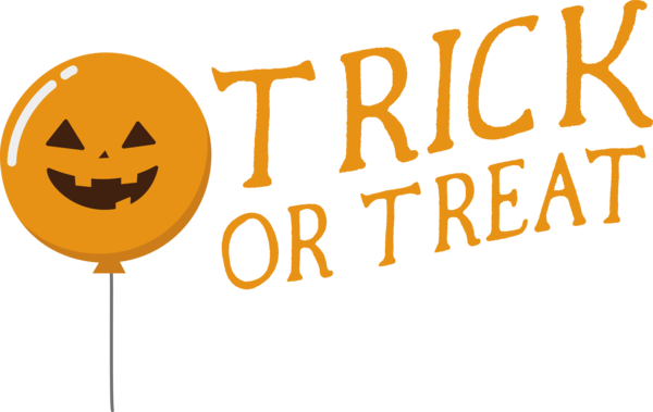 Transparent Halloween Logo Line Smiley for Trick Or Treat for Halloween