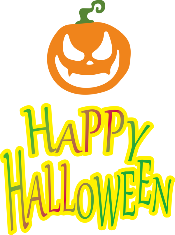 Transparent Halloween Logo Plant Cartoon for Happy Halloween for Halloween