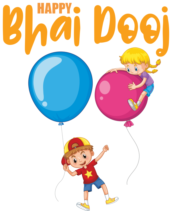 Transparent Bhai Dooj Balloon Birthday Greeting Card for Bhai Beej for Bhai Dooj
