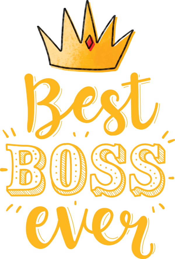 Transparent Bosses Day Design Logo Line for Boss's Day for Bosses Day