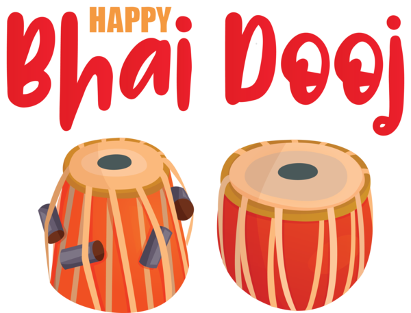 Transparent Bhai Dooj Hand Drum Percussion Tabla for Bhai Beej for Bhai Dooj