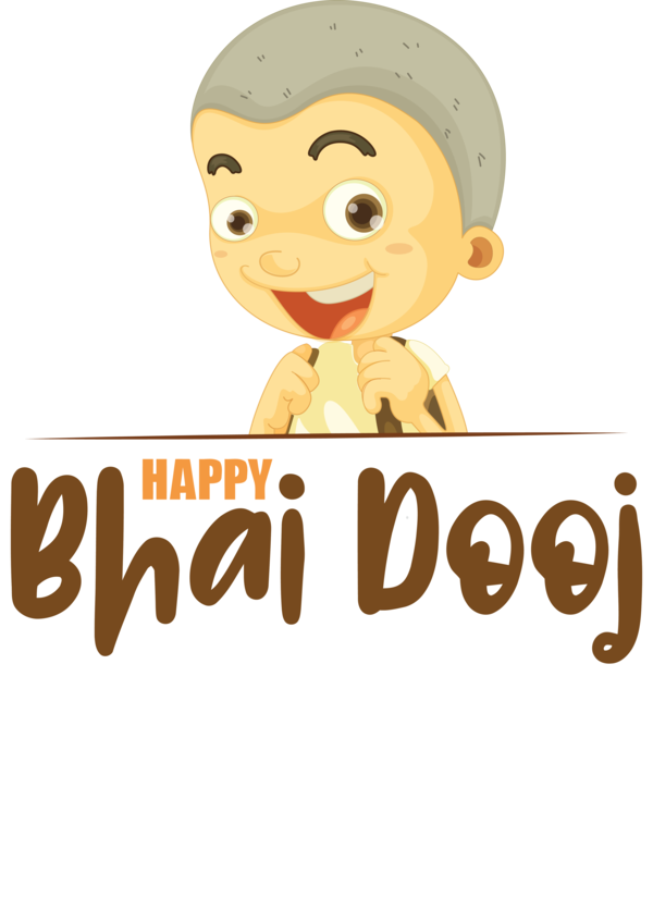 Transparent Bhai Dooj Human Logo Cartoon for Bhai Beej for Bhai Dooj