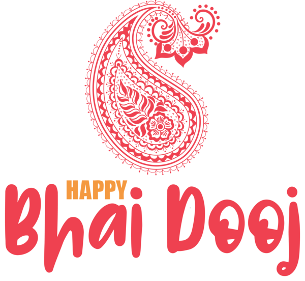 Transparent Bhai Dooj Design Logo Line for Bhai Beej for Bhai Dooj