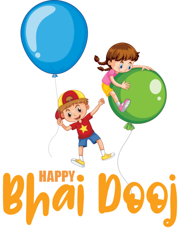 Transparent Bhai Dooj Balloon Children's clothing for Bhai Beej for Bhai Dooj