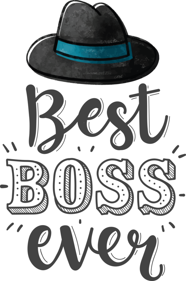 Transparent Bosses Day Design Logo Font for Boss's Day for Bosses Day