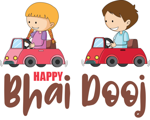 Transparent Bhai Dooj Car Royalty-free Cart for Bhai Beej for Bhai Dooj