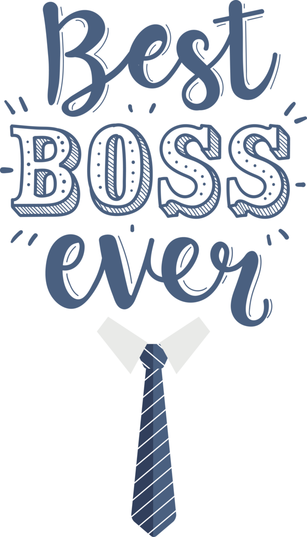 Transparent Bosses Day Design Font Calligraphy for Boss's Day for Bosses Day