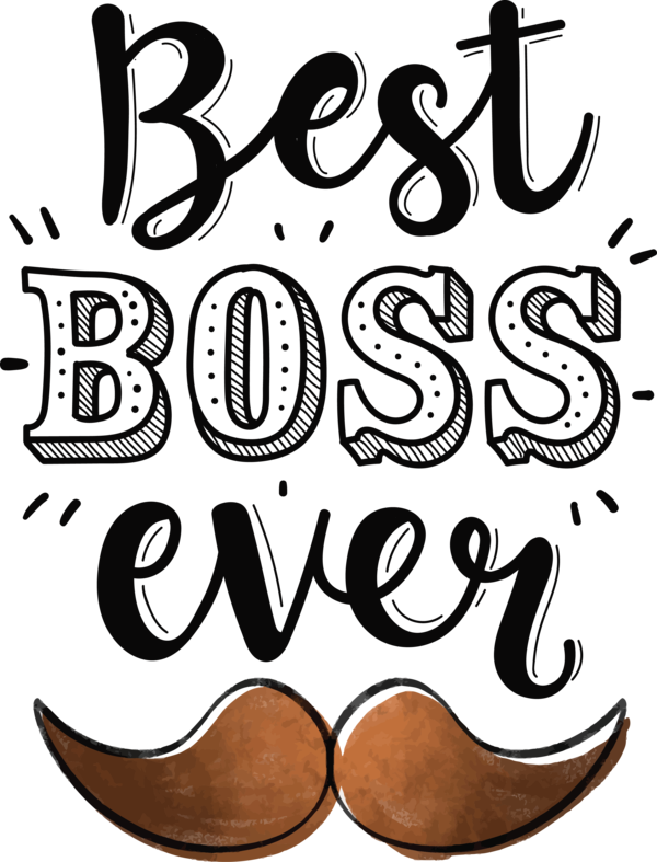 Transparent Bosses Day Design Line Calligraphy for Boss's Day for Bosses Day
