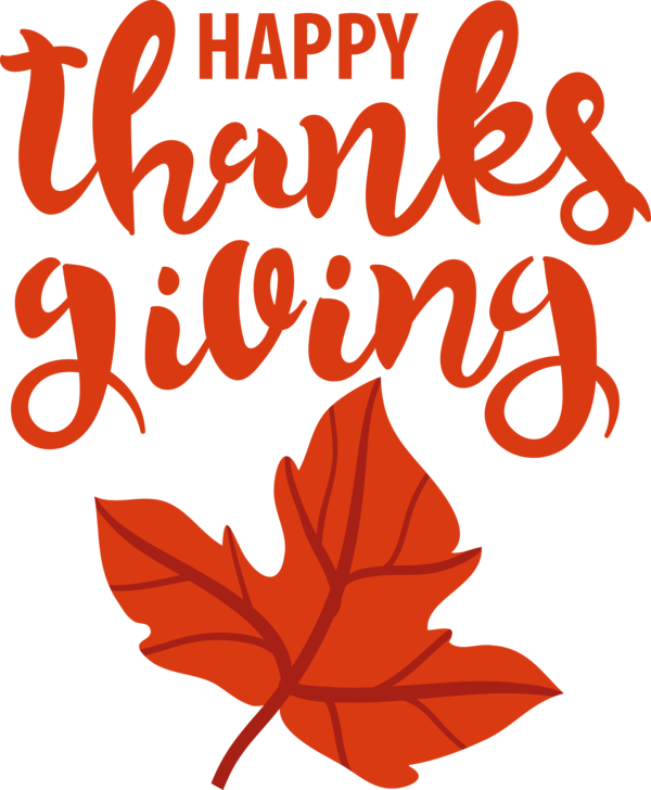 Transparent Thanksgiving Leaf Flower Line for Happy Thanksgiving for Thanksgiving
