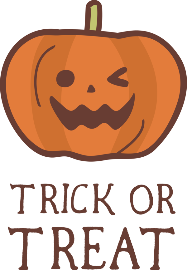 Transparent Halloween Jack-o'-lantern Cartoon Happiness for Trick Or Treat for Halloween