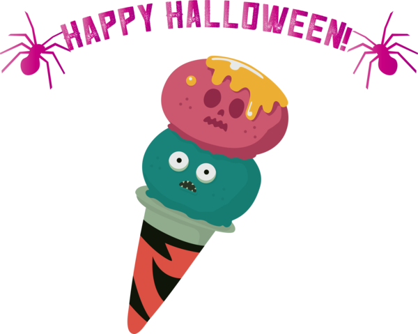 Transparent Halloween Ice Cream Ice Cream Cone Milk for Happy Halloween for Halloween