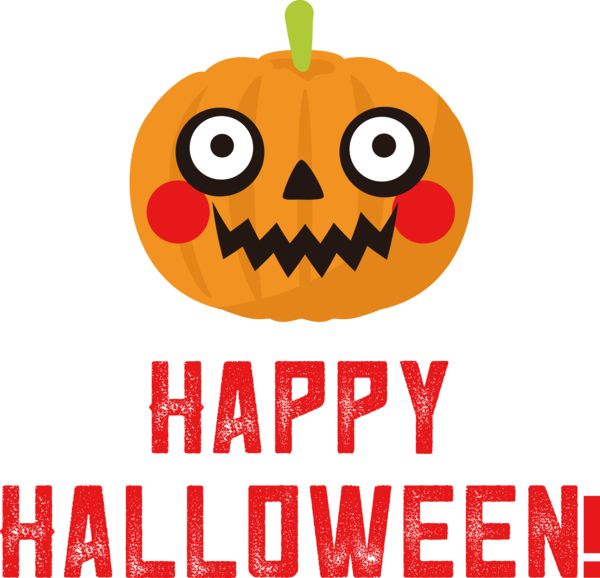 Transparent Halloween Jack-o'-lantern Cartoon Logo for Happy Halloween for Halloween