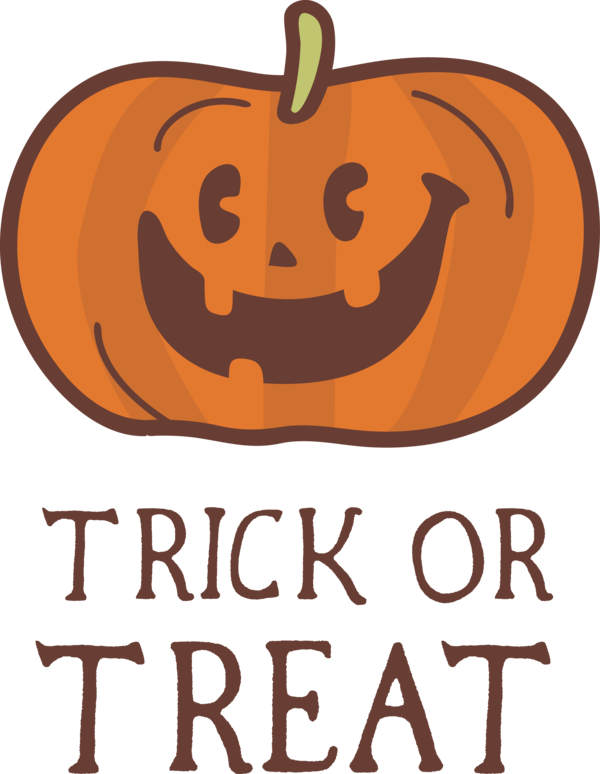 Transparent Halloween Jack-o'-lantern Cartoon Line for Trick Or Treat for Halloween