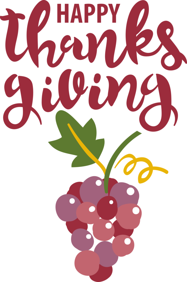 Transparent Thanksgiving Floral design Flower Grape for Happy Thanksgiving for Thanksgiving