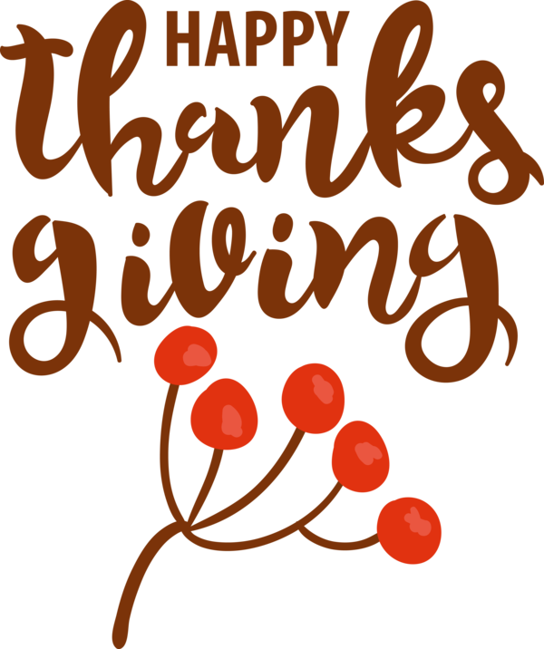 Transparent Thanksgiving Logo Line Flower for Happy Thanksgiving for Thanksgiving