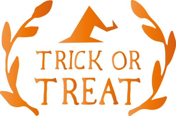 Transparent Halloween Logo Design Line for Trick Or Treat for Halloween