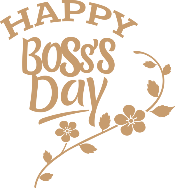 Transparent Bosses Day Logo Leaf Tree for Boss's Day for Bosses Day
