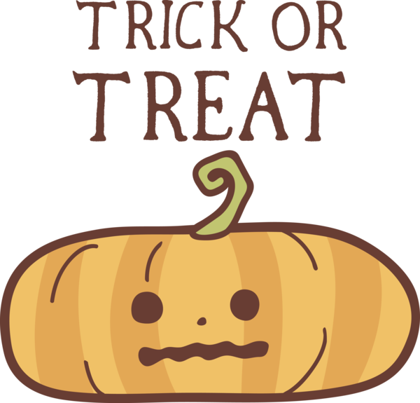 Transparent Halloween Cartoon Pumpkin Line for Trick Or Treat for Halloween