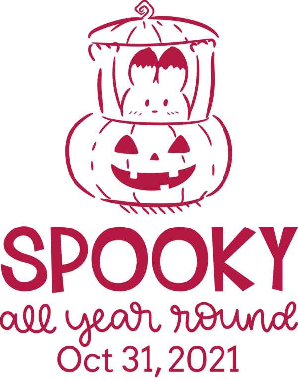 Transparent Halloween Logo Happiness Line for Halloween Boo for Halloween