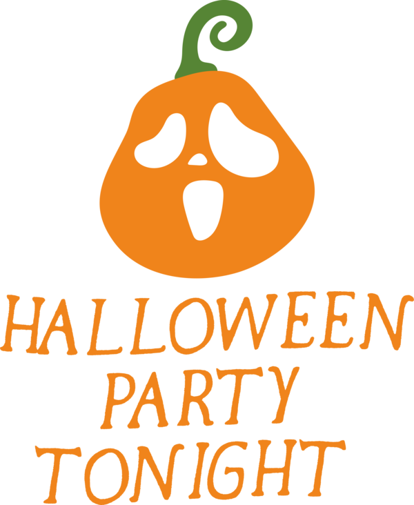 Transparent Halloween Vegetable Pumpkin Logo for Halloween Party for Halloween
