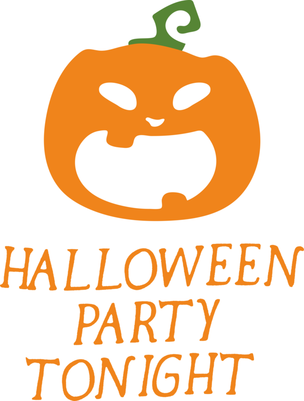 Transparent Halloween Logo Pumpkin Happiness for Halloween Party for Halloween