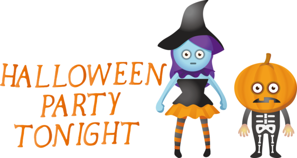 Transparent Halloween Trick-or-treating Jack-o'-lantern Drawing for Halloween Party for Halloween