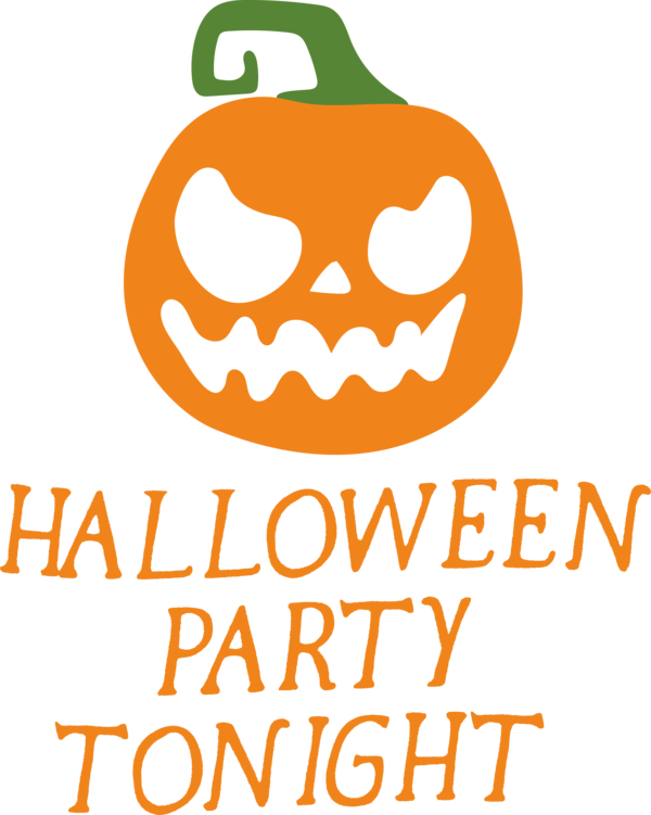 Transparent Halloween Logo Pumpkin Line for Halloween Party for Halloween