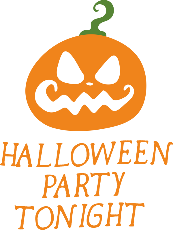 Transparent Halloween Logo Line Pumpkin for Halloween Party for Halloween