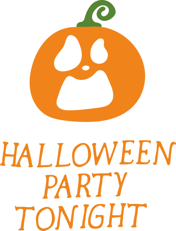 Transparent Halloween Logo Line Pumpkin for Halloween Party for Halloween