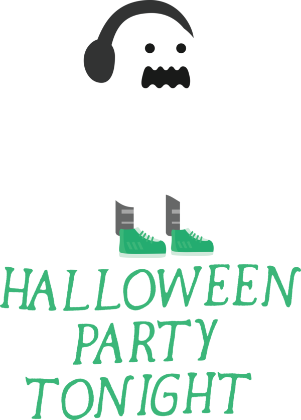 Transparent Halloween Human Logo Line for Halloween Party for Halloween