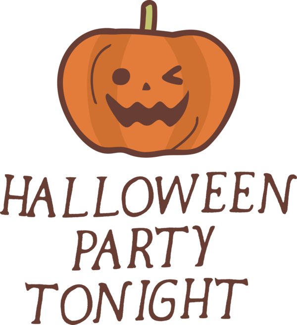Transparent Halloween Jack-o'-lantern Cartoon Line for Halloween Party for Halloween