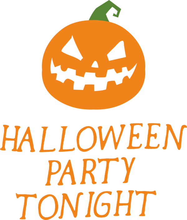 Transparent Halloween Pumpkin Logo for Halloween Party for Halloween